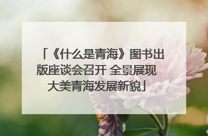 《什么是青海》图书出版座谈会召开 全景展现大美青海发展新貌