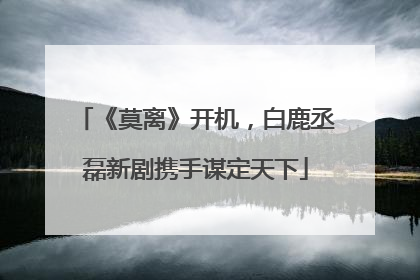 《莫离》开机，白鹿丞磊新剧携手谋定天下