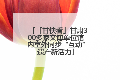 「甘快看」甘肃300多家文博单位馆内室外同步“互动”遗产新活力