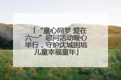 “童心同梦 爱在六一”慰问活动暖心举行，守护沈城困境儿童幸福童年