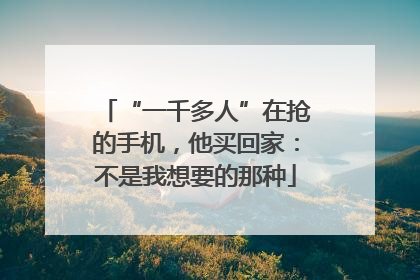 “一千多人”在抢的手机，他买回家：不是我想要的那种