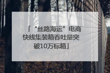 “丝路海运”电商快线集装箱吞吐量突破10万标箱