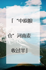 “中原粮仓”河南麦收过半