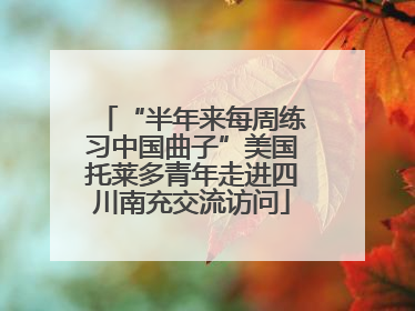 “半年来每周练习中国曲子”美国托莱多青年走进四川南充交流访问