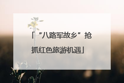 “八路军故乡”抢抓红色旅游机遇