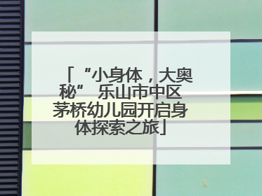“小身体，大奥秘” 乐山市中区茅桥幼儿园开启身体探索之旅