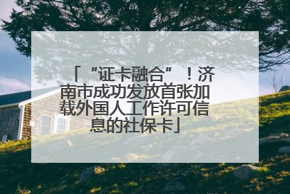 “证卡融合”！济南市成功发放首张加载外国人工作许可信息的社保卡
