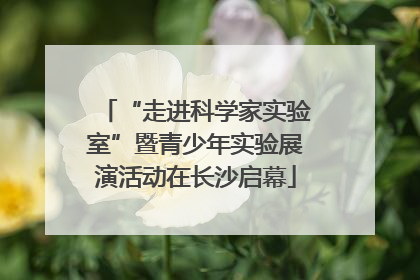 “走进科学家实验室”暨青少年实验展演活动在长沙启幕