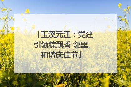 玉溪元江：党建引领粽飘香 邻里和谐庆佳节