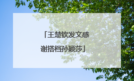 王楚钦发文感谢搭档孙颖莎