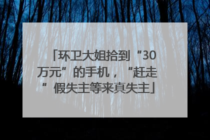 环卫大姐拾到“30万元”的手机，“赶走”假失主等来真失主