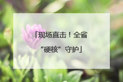 现场直击！全省“硬核”守护