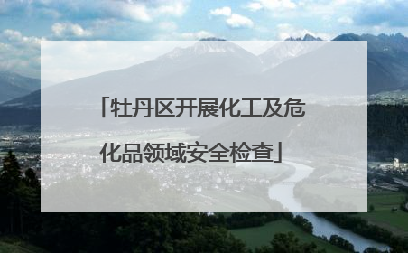 牡丹区开展化工及危化品领域安全检查