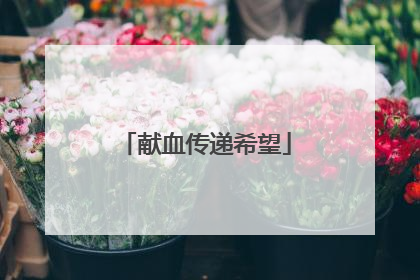 献血传递希望