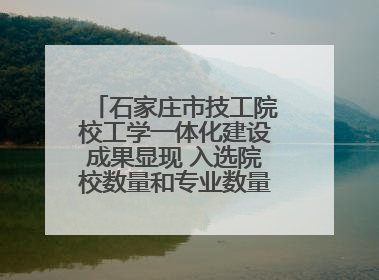 石家庄市技工院校工学一体化建设成果显现 入选院校数量和专业数量全省第一
