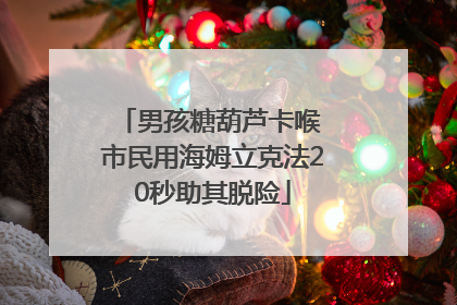 男孩糖葫芦卡喉 市民用海姆立克法20秒助其脱险