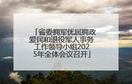 省委拥军优属拥政爱民和退役军人事务工作领导小组2025年全体会议召开