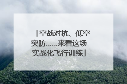空战对抗、低空突防……来看这场实战化飞行训练