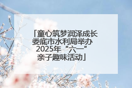 童心筑梦润泽成长 娄底市水利局举办2025年“六一”亲子趣味活动