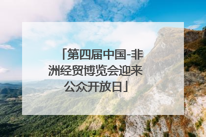 第四届中国-非洲经贸博览会迎来公众开放日