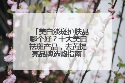 美白淡斑护肤品哪个好？十大美白祛斑产品，去黄提亮品牌选购指南