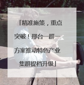 精准施策，重点突破！邢台一群一方案推动特色产业集群提档升级