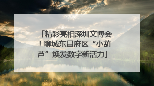 精彩亮相深圳文博会！聊城东昌府区“小葫芦”焕发数字新活力