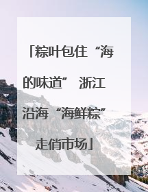 粽叶包住“海的味道” 浙江沿海“海鲜粽”走俏市场