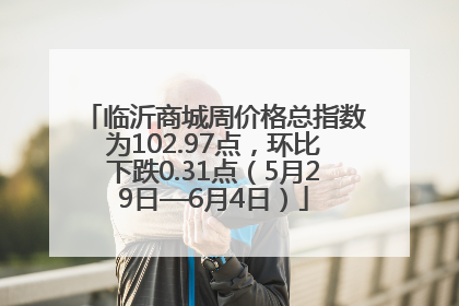 临沂商城周价格总指数为102.97点，环比下跌0.31点（5月29日—6月4日）