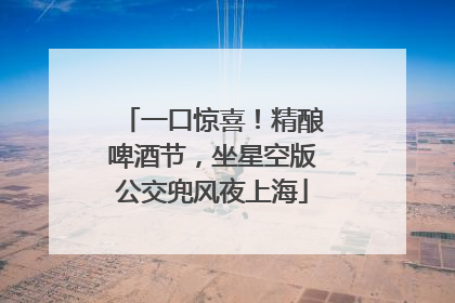 一口惊喜！精酿啤酒节，坐星空版公交兜风夜上海