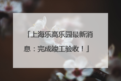 上海乐高乐园最新消息：完成竣工验收！