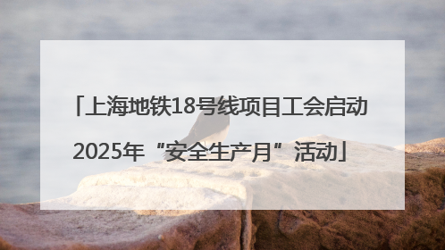 上海地铁18号线项目工会启动2025年“安全生产月”活动
