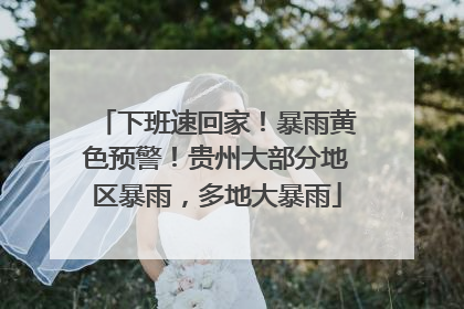 下班速回家！暴雨黄色预警！贵州大部分地区暴雨，多地大暴雨