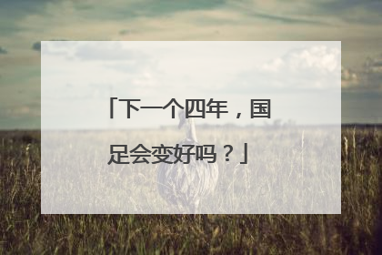 下一个四年，国足会变好吗？