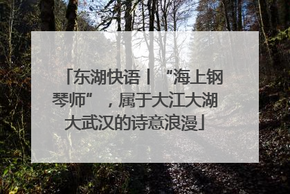 东湖快语丨“海上钢琴师”，属于大江大湖大武汉的诗意浪漫