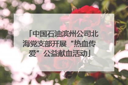 中国石油滨州公司北海党支部开展“热血传爱”公益献血活动