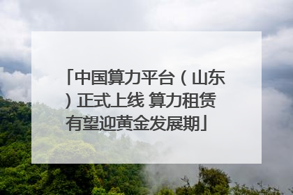 中国算力平台（山东）正式上线 算力租赁有望迎黄金发展期