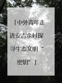 中外青年走进安吉余村探寻生态文明“密钥”