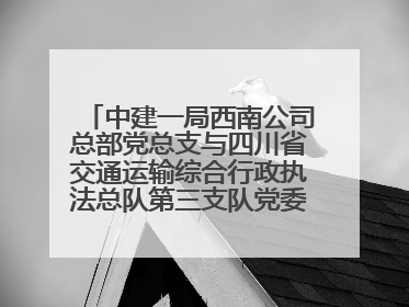 中建一局西南公司总部党总支与四川省交通运输综合行政执法总队第三支队党委、万源市草坝镇莲花院村党支部开展党建联建