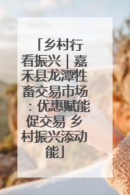 乡村行 看振兴｜嘉禾县龙潭牲畜交易市场：优惠赋能促交易 乡村振兴添动能