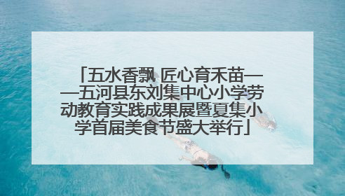五水香飘 匠心育禾苗——五河县东刘集中心小学劳动教育实践成果展暨夏集小学首届美食节盛大举行