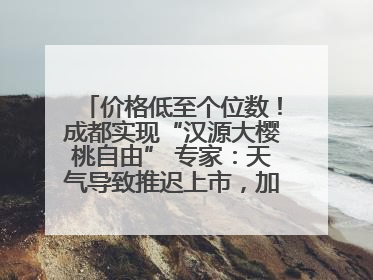 价格低至个位数！成都实现“汉源大樱桃自由” 专家：天气导致推迟上市，加之产量大