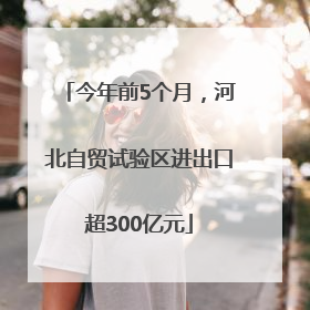 今年前5个月，河北自贸试验区进出口超300亿元
