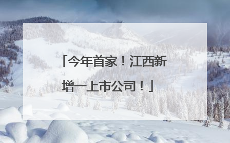 今年首家！江西新增一上市公司！