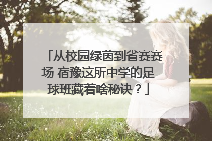 从校园绿茵到省赛赛场 宿豫这所中学的足球班藏着啥秘诀？
