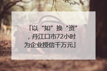 以“知”换“资”，丹江口市72小时为企业授信千万元
