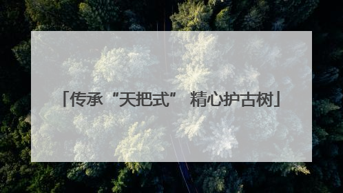 传承“天把式” 精心护古树