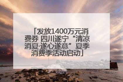 发放1400万元消费券 四川遂宁“清凉消夏·遂心遂意”夏季消费季活动启动