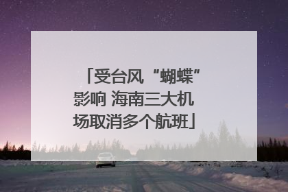 受台风“蝴蝶”影响 海南三大机场取消多个航班