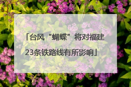 台风“蝴蝶”将对福建23条铁路线有所影响